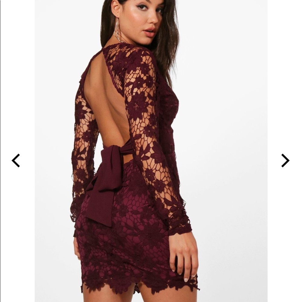 Lace Open Back Bodycon Dress